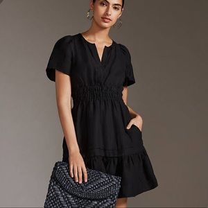 Anthropologie Somerset Mini Dress Black Sz M NWT
